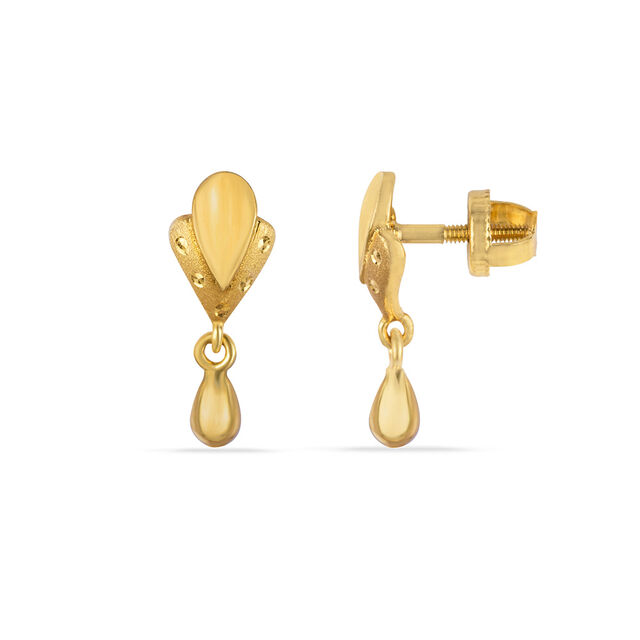 Tanishq 22KT Gold Drop Earrings for Women 2