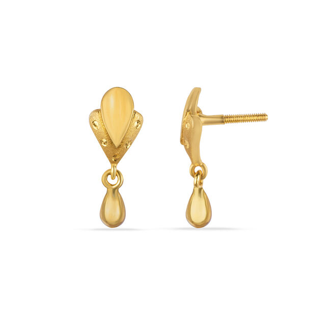 Tanishq 22KT Gold Drop Earrings for Women 4