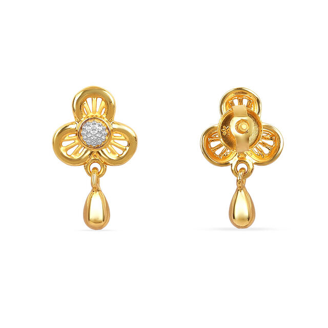 Tanishq 22KT Gold Drop Earrings for Women 3