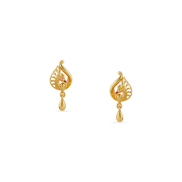 Tanishq 22KT Gold Earrings for Women 