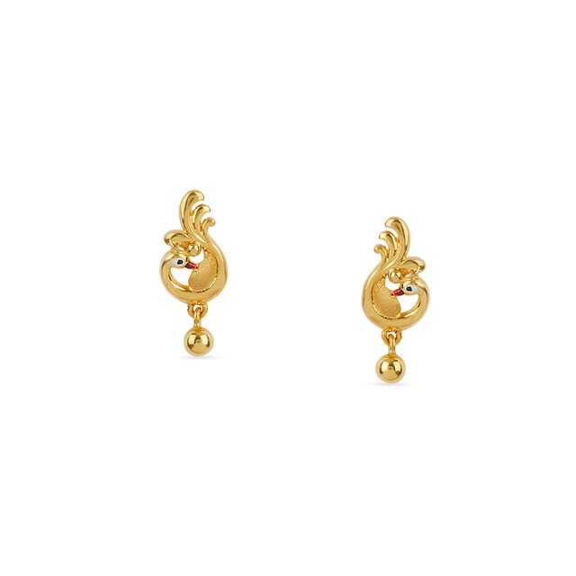 Tanishq 22KT Gold Earrings for Women 