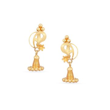 Tanishq 22KT Gold Drop Earrings for Women