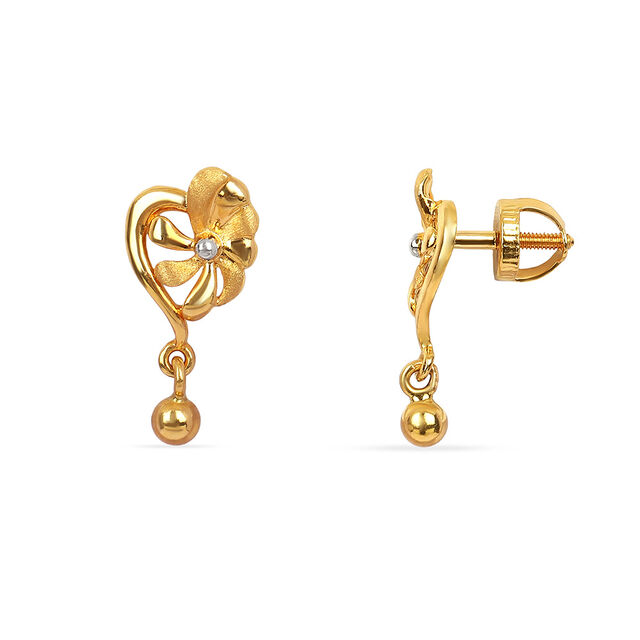 Tanishq 22KT Gold Drop Earrings for Women 3
