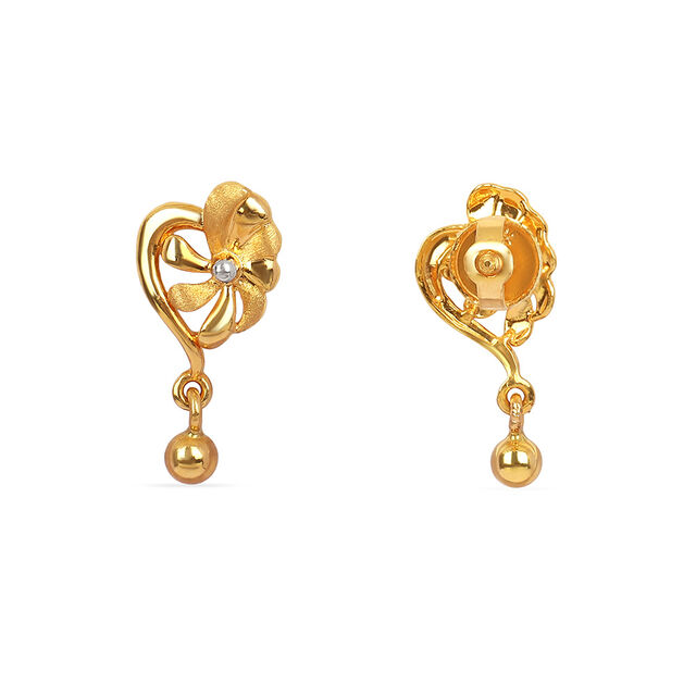 Tanishq 22KT Gold Drop Earrings for Women 4