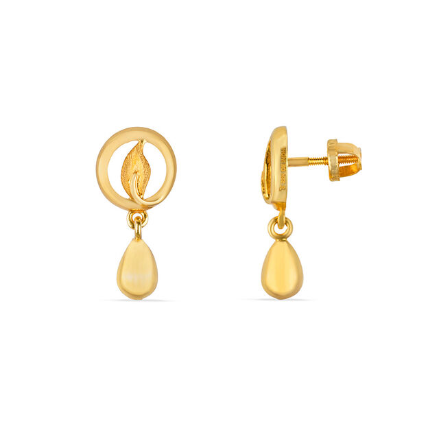 Tanishq 22KT Gold Drop Earrings for Women 2