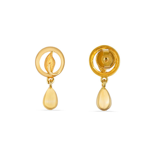 Tanishq 22KT Gold Drop Earrings for Women 3
