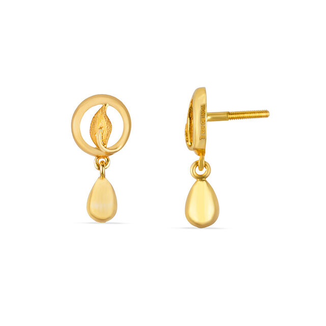 Tanishq 22KT Gold Drop Earrings for Women 4