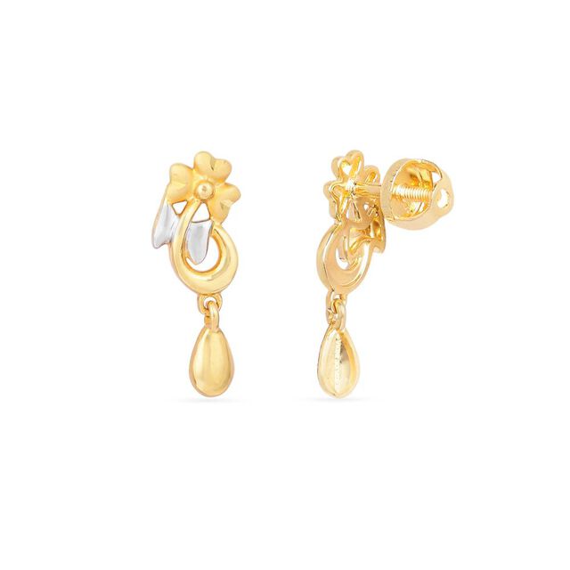 Tanishq 22KT Gold Drop Earrings for Women 2