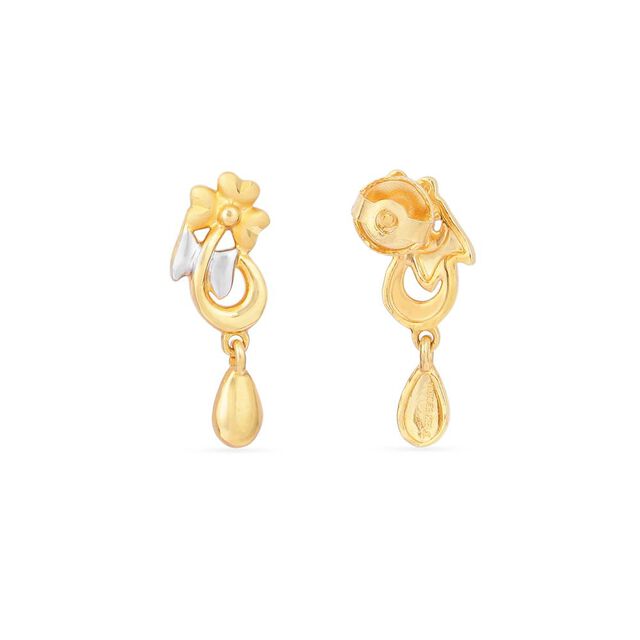 Tanishq 22KT Gold Drop Earrings for Women 3