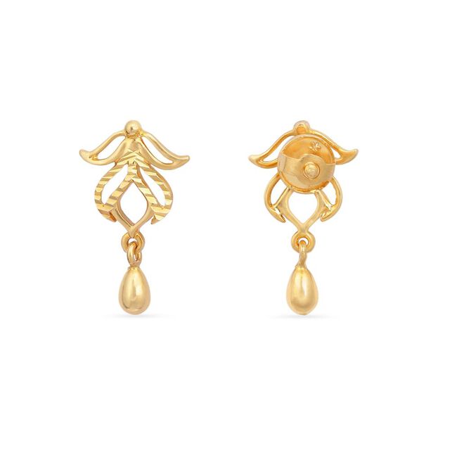 Tanishq 22KT Gold Drop Earrings for Women 3