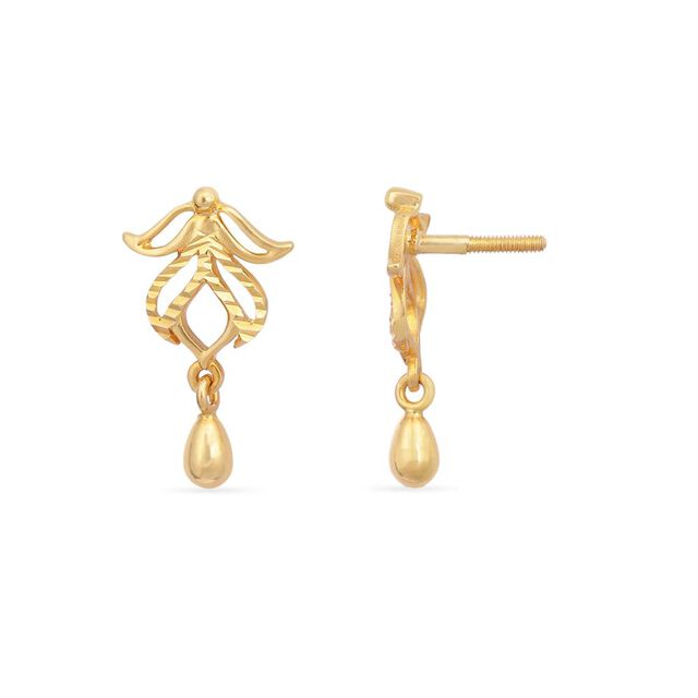 Tanishq 22KT Gold Drop Earrings for Women 4