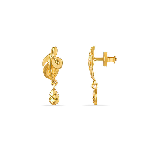 Tanishq 22KT Gold Drop Earrings for Women 2