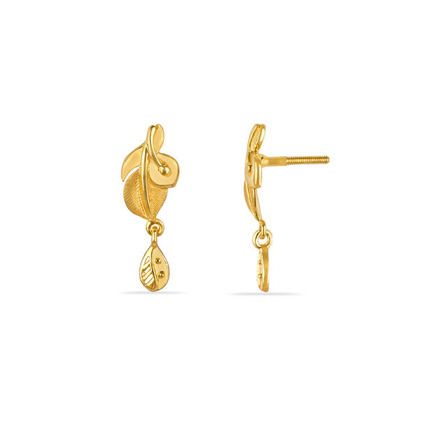 Tanishq 22KT Gold Drop Earrings for Women 4