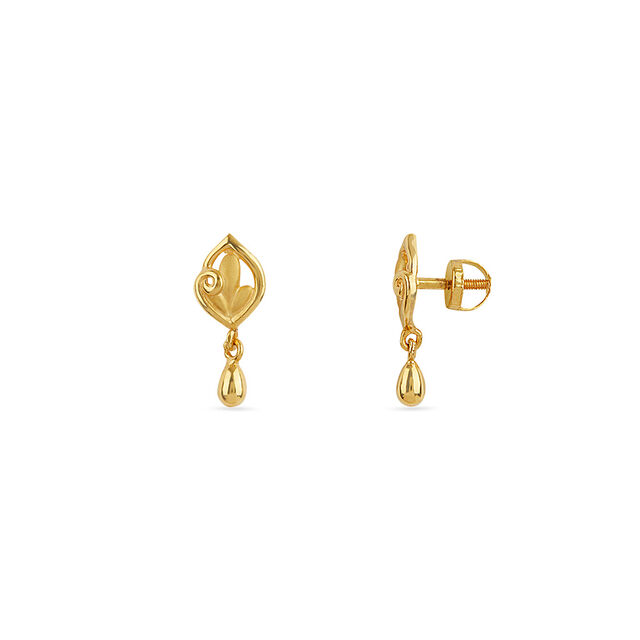 Tanishq 22KT Gold Earrings for Women 2