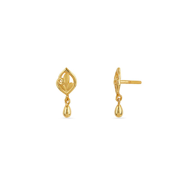 Tanishq 22KT Gold Earrings for Women 3