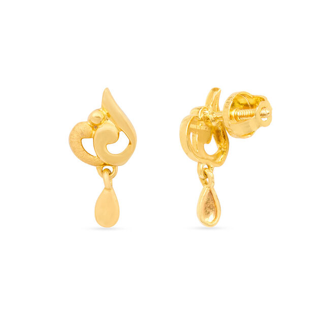 Tanishq 22KT Gold Drop Earrings for Women 2