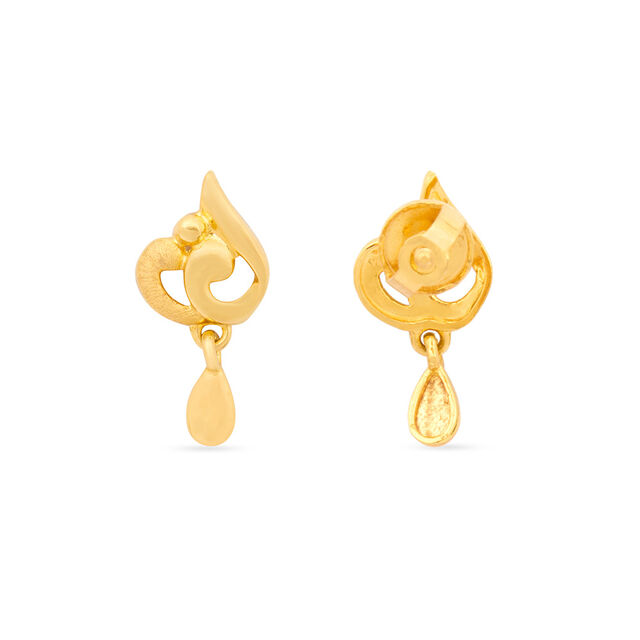 Tanishq 22KT Gold Drop Earrings for Women 3