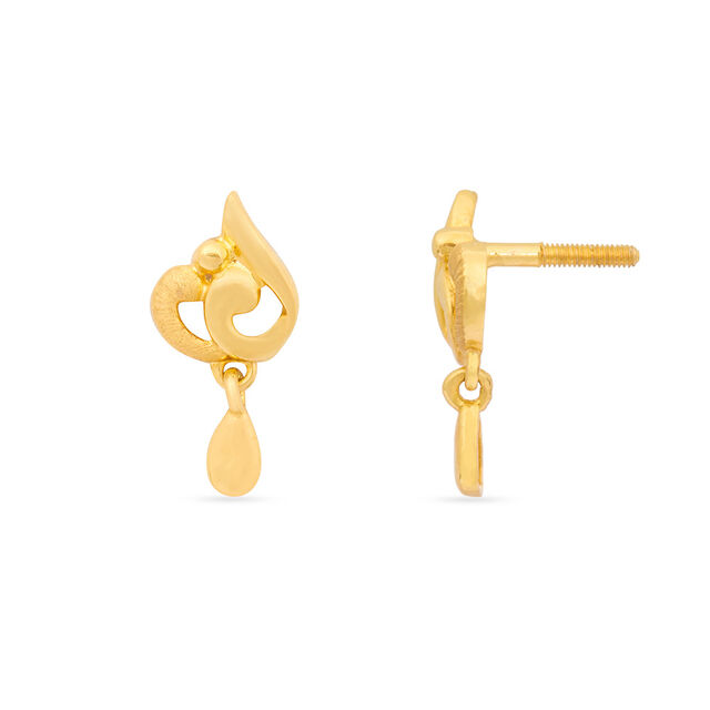 Tanishq 22KT Gold Drop Earrings for Women 4