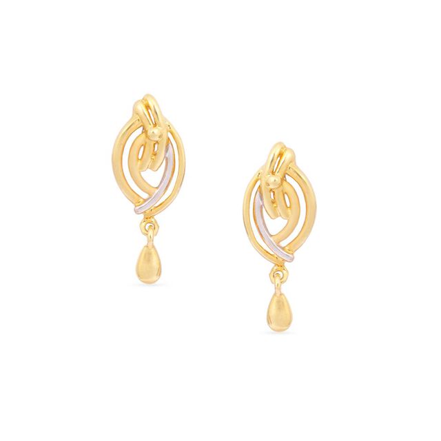 Tanishq 22KT Gold Drop Earrings for Women 