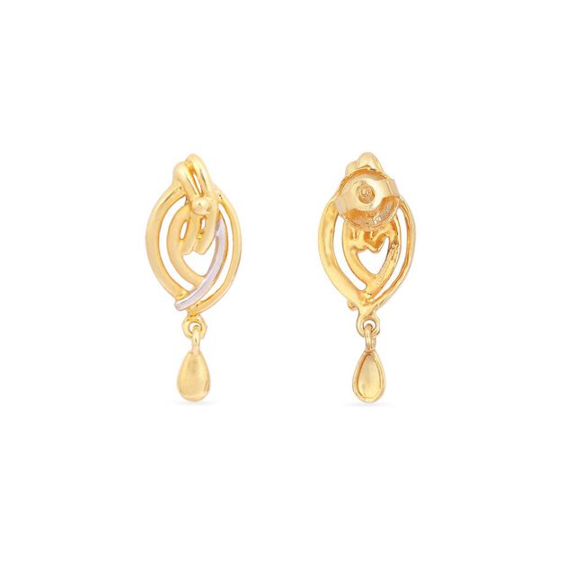 Tanishq 22KT Gold Drop Earrings for Women 3
