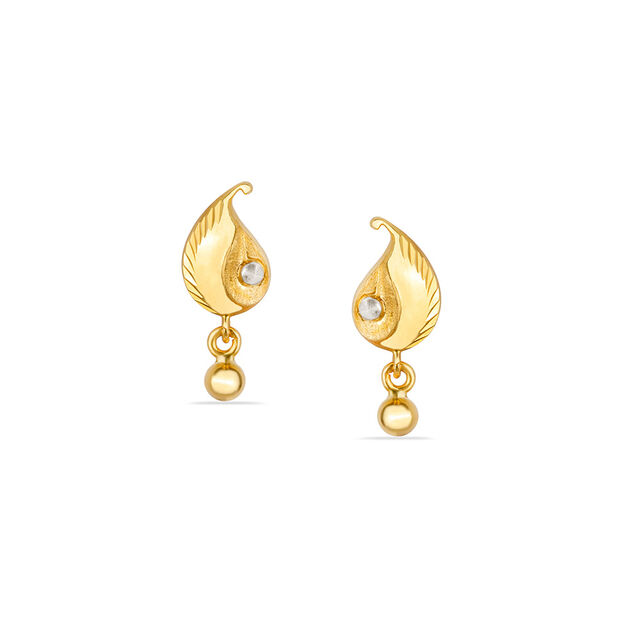 Tanishq 22KT Gold Drop Earrings for Women 