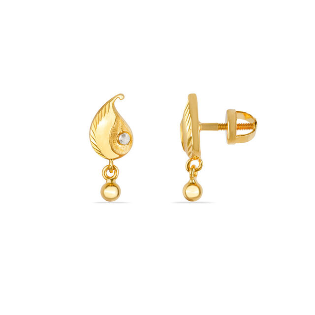 Tanishq 22KT Gold Drop Earrings for Women 2