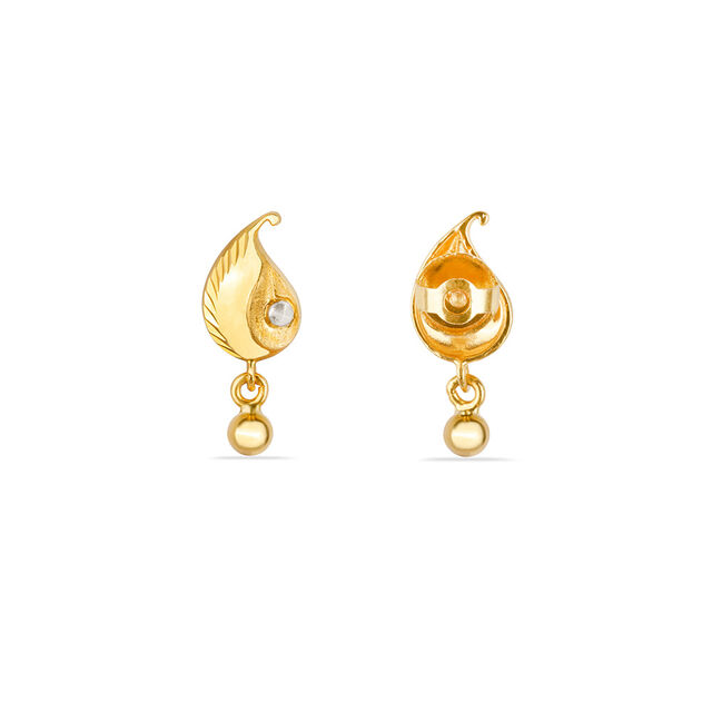 Tanishq 22KT Gold Drop Earrings for Women 3