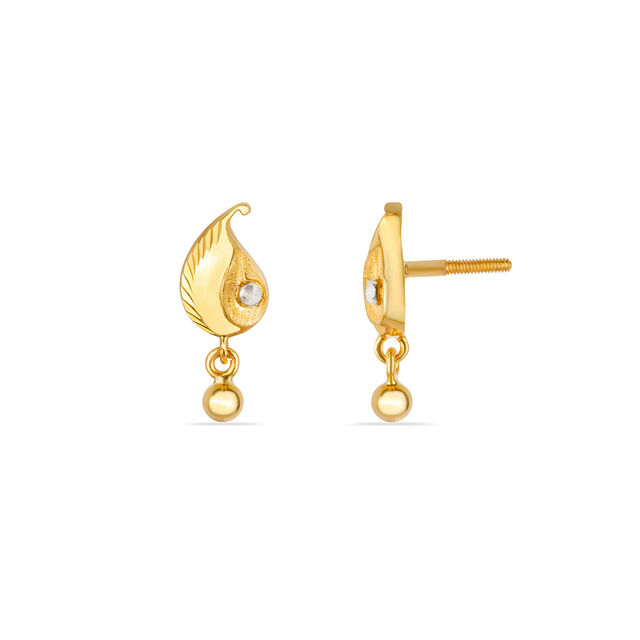 Tanishq 22KT Gold Drop Earrings for Women 4