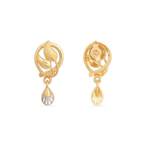 Tanishq 22KT Gold Drop Earrings for Women 4