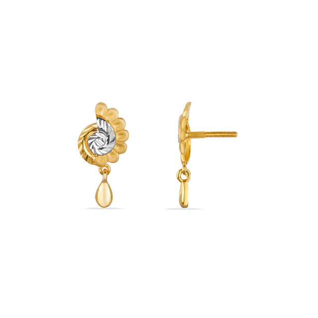 Tanishq 22KT Gold Drop Earrings for Women 4