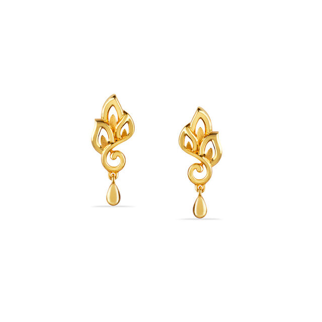 Tanishq 22KT Gold Drop Earrings for Women 