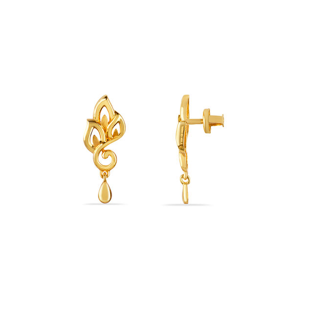 Tanishq 22KT Gold Drop Earrings for Women 3