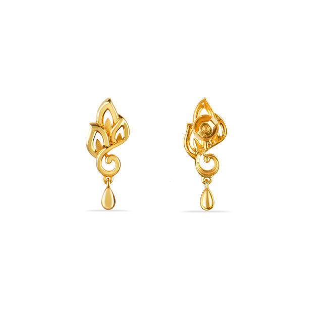 Tanishq 22KT Gold Drop Earrings for Women 4