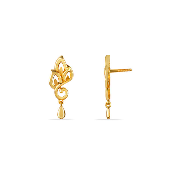 Tanishq 22KT Gold Drop Earrings for Women 5