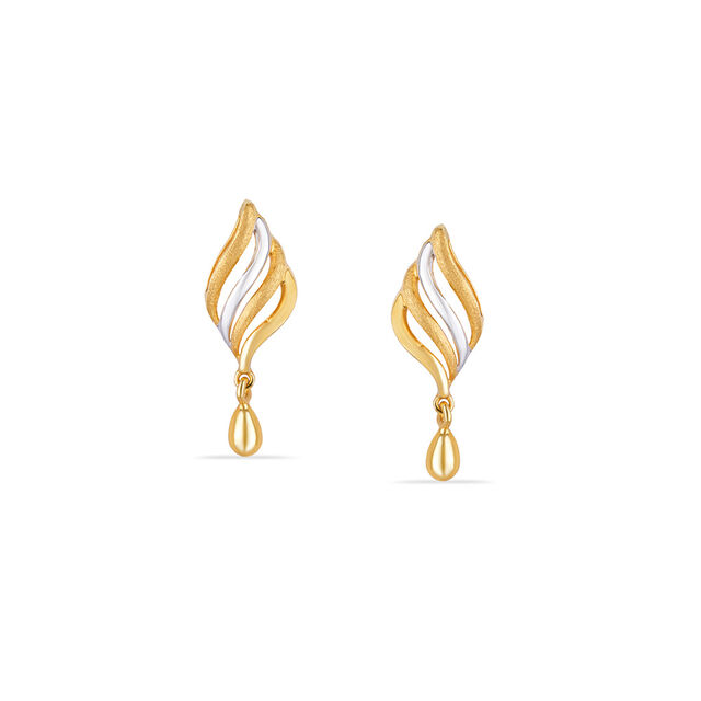 Tanishq 22KT Gold Drop Earrings for Women 