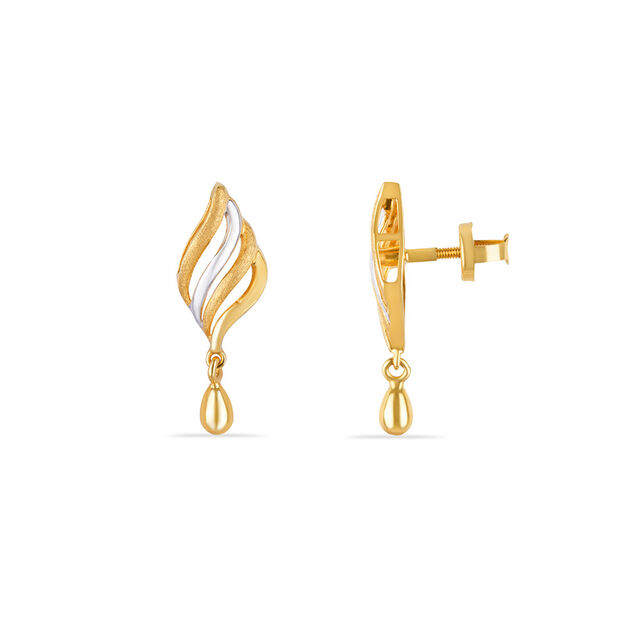 Tanishq 22KT Gold Drop Earrings for Women 2