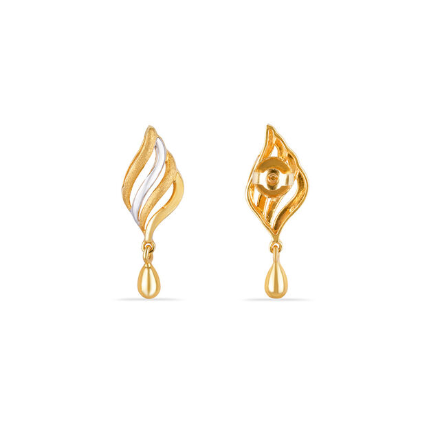 Tanishq 22KT Gold Drop Earrings for Women 3