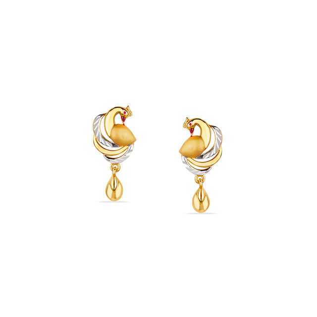 Tanishq 22KT Gold Drop Earrings for Women 