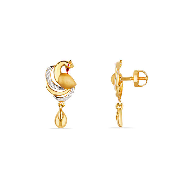 Tanishq 22KT Gold Drop Earrings for Women 2
