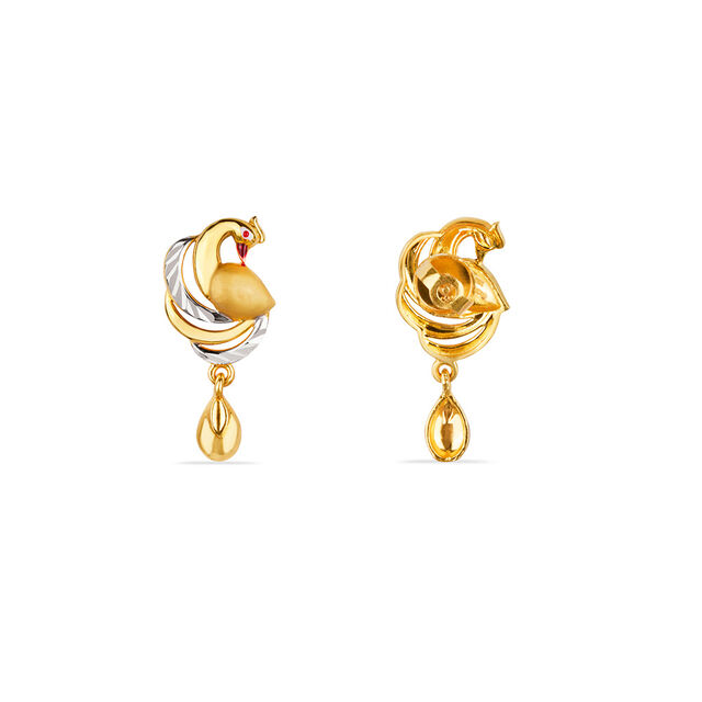 Tanishq 22KT Gold Drop Earrings for Women 3