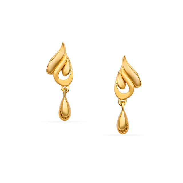 Tanishq 22KT Gold Drop Earring for Women 