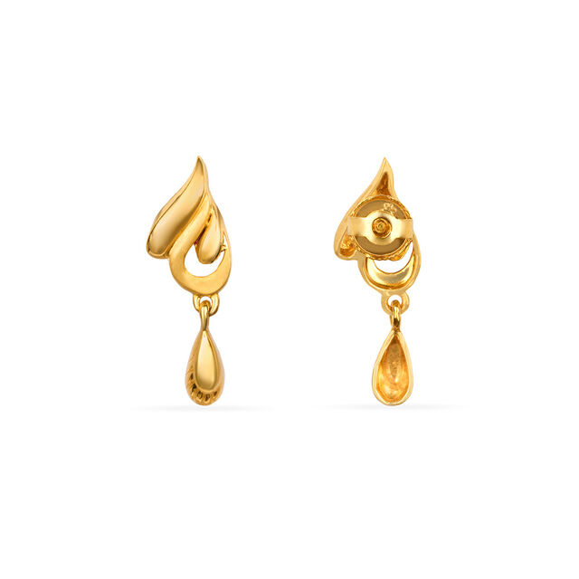 Tanishq 22KT Gold Drop Earring for Women 3