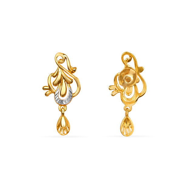 Tanishq 22KT Gold Drop Earring for Women 3
