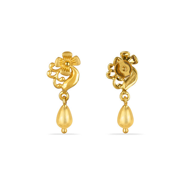 Tanishq 22KT Gold Drop Earrings for Women 3