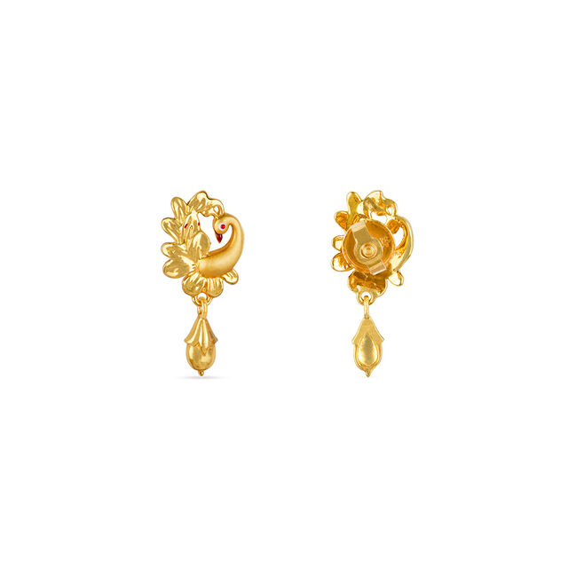 Tanishq 22KT Gold Drop Earrings for Women 3
