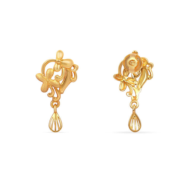 Tanishq 22KT Gold Drop Earrings for Women 3