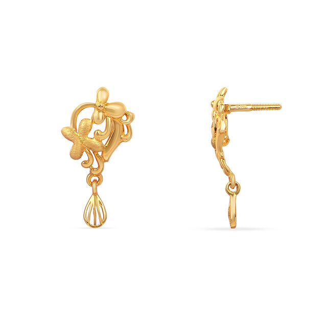 Tanishq 22KT Gold Drop Earrings for Women 4