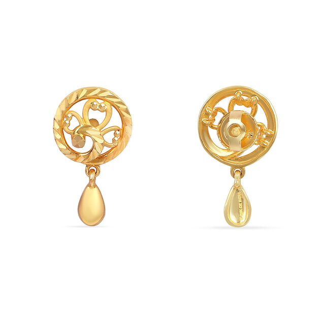 Tanishq 22KT Gold Drop Earrings for Women 3