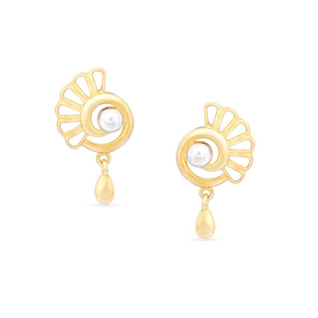 Tanishq 22KT Gold Drop Earrings for Women 