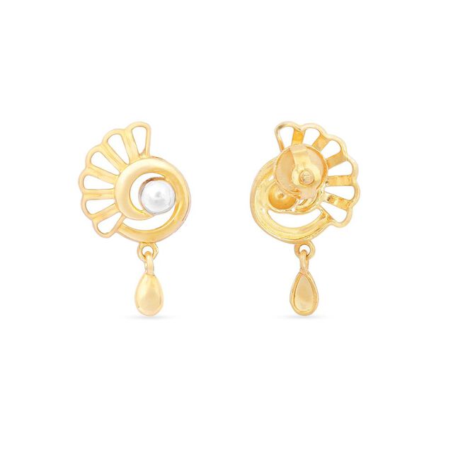 Tanishq 22KT Gold Drop Earrings for Women 3